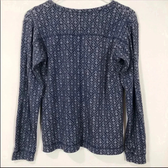 Eloise ANTHROPOLOGIE Blue Thermal Knit Top Size XS - Picture 2 of 7